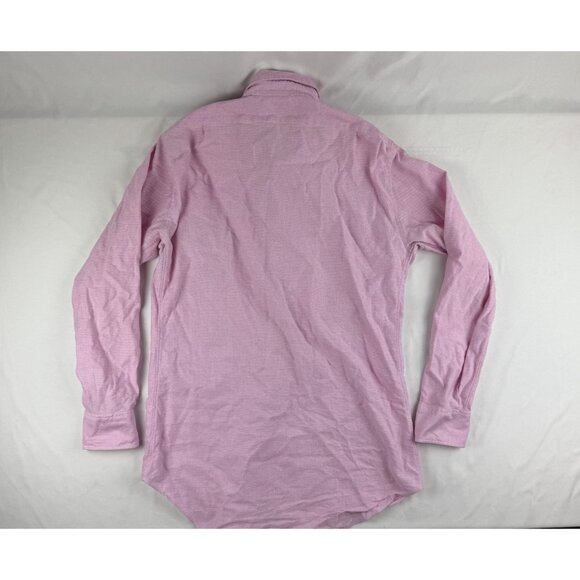 Sid Mashburn Shirt Men's Medium Long Sleeve Pink Textured Cotton Dress Work - Picture 2 of 6